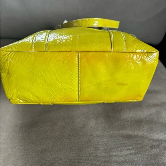 Coach Olive Green Patent Leather Tote - Picture 8 of 8